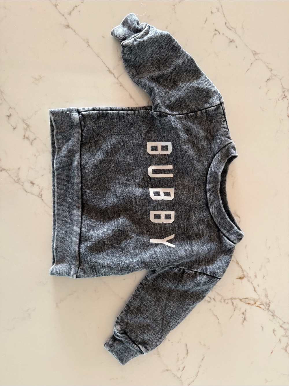 Little Bipsy Gray 'BUBBY' Kids Pullover Sweatshirt - Picture 2 of 4